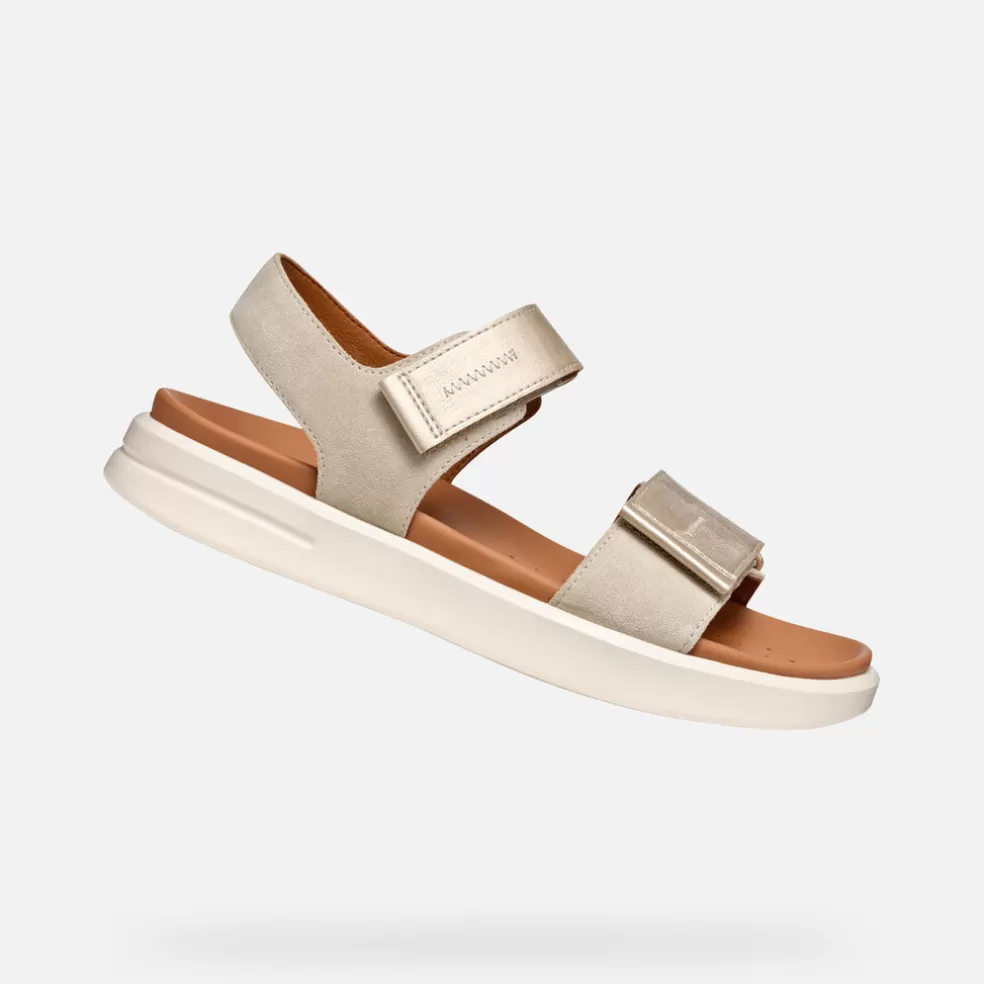 Respira™ | Sandalias | Geox XAND 2S MUJER - SANDALIAS de mujer gris pardo claro/oro claro