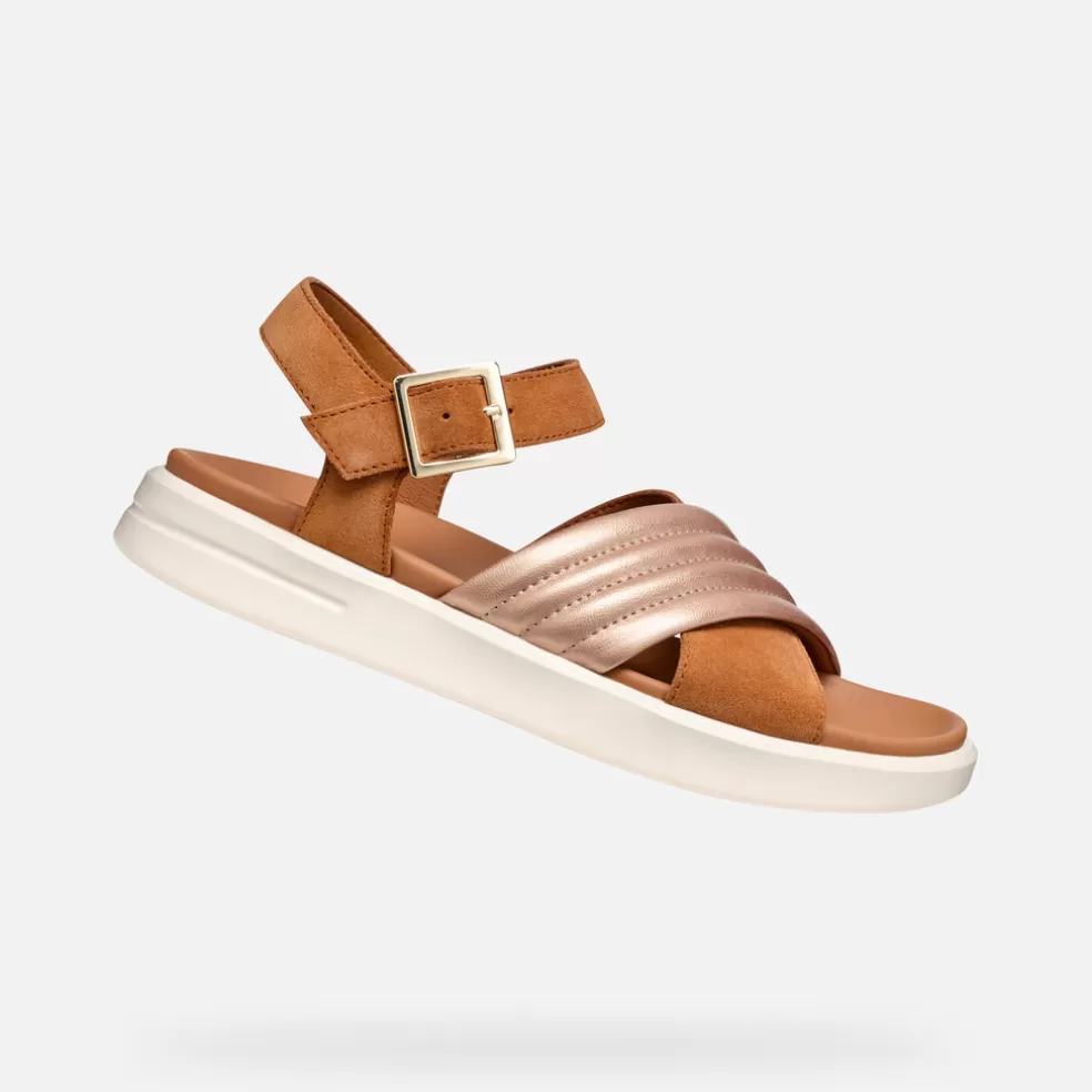 Respira™ | Sandalias | Geox XAND 2S MUJER - SANDALIAS de mujer coñac/rosa oro